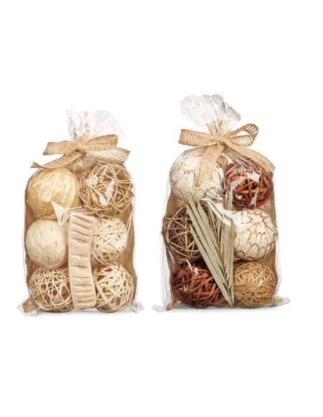 SET 6 BOLAS HOJA DECORACION BOLSA 2 MODELOS SURT