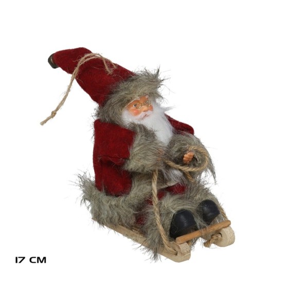 SANTA CLAUS COLGANTE C/TRINEO 17 CM