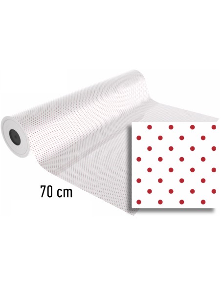 BOB. PAPEL REGALO LUNARES ROJOS (70CM)