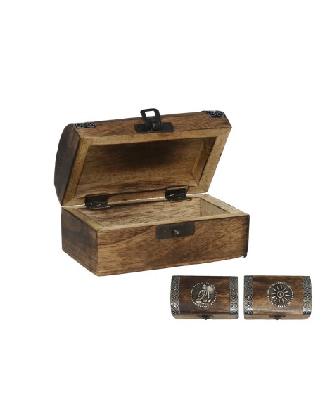 JOYERO MADERA DECORADO HYDERABAD 7,5X13X7,5CM