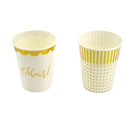 SET 8 VASOS DECORADOS 250ML 2 SURTIDOS