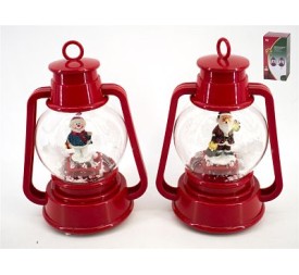 QUINQE MUSICAL BOLA NIEVE 2 LED 22CM 2ST