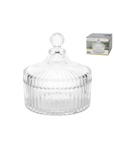 JOYERO CRISTAL CON TAPA 14,5x15CM