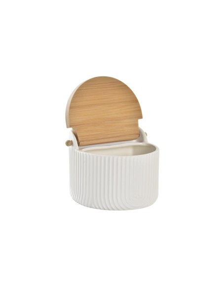 SALERO PORCELANA BAMBU 12X10X11 BLANCO