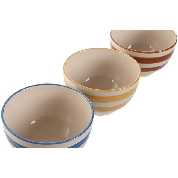 BOL LOZA 14X14X8 700 ML, RAYAS 3 SURT.