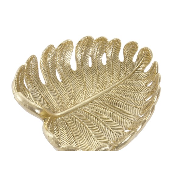 BANDEJA RESINA 18,5X17,3X5,4 HOJA DORADO