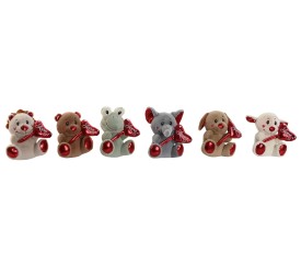 PELUCHE POLIESTER 10X10X14 ANIMAL CORAZON 6 SURT.