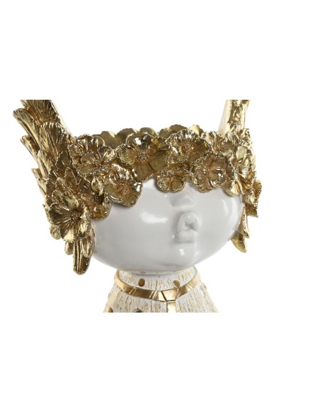 MACETERO  RESINA 18X14X25 CHICO BLANCO