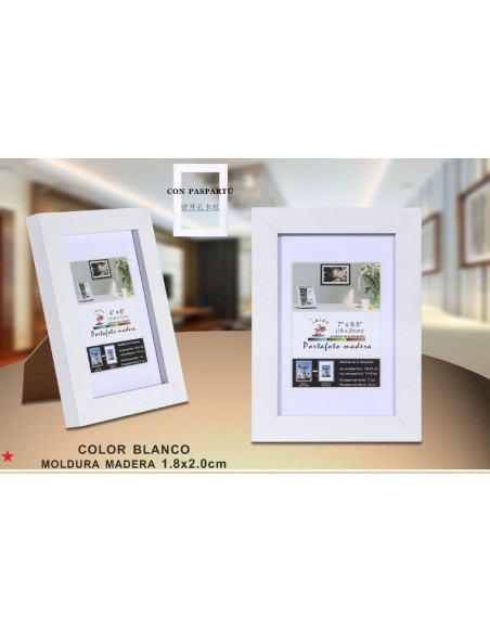 PORTAFOTO MADERA 18X24CM DM-810 (12/24)