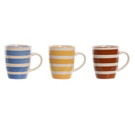 MUG LOZA 12,5X8,5X11 360 ML, RAYAS 3 SURT.