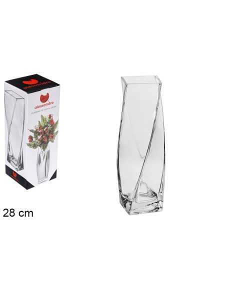 FLORERO CRISTAL 10.5X10.5X28CM