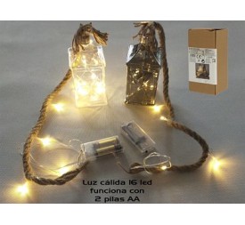 FAROL 16 LED CUERDA 2 SRT 7X15/60CM
