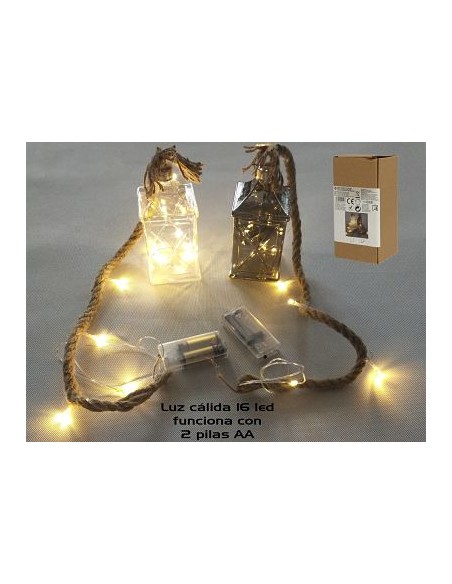 FAROL 16 LED CUERDA 2 SRT 7X15/60CM