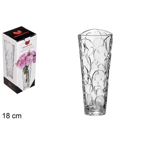 FLORERO CRISTAL TRIÁNGULO VERONA 18 CM