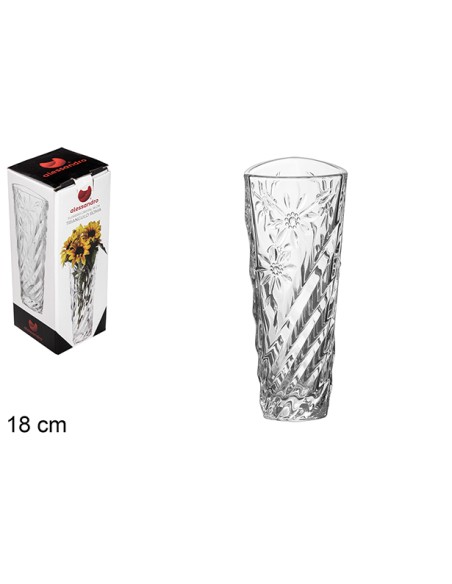 FLORERO CRISTAL TRIANGULO ROMA 18CM