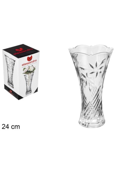 FLORERO CRISTAL MANILA 24 CM