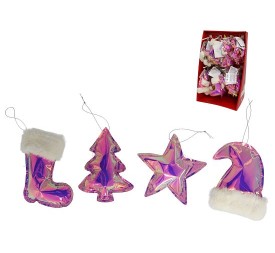 COLGANTE FIGURA BRILLO TORNASOL 10CM 4ST