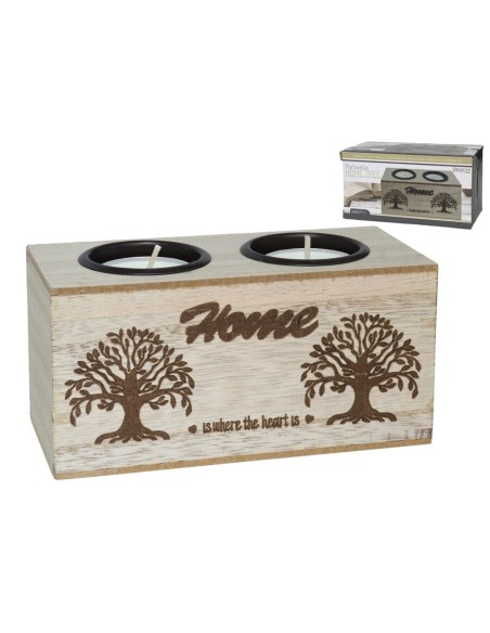 PORTAVELAS X2 HOME TREE 14X6,5X7CM
