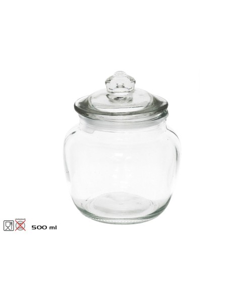 TARRO C/ TAPA CRISTAL LUCIA 500ML