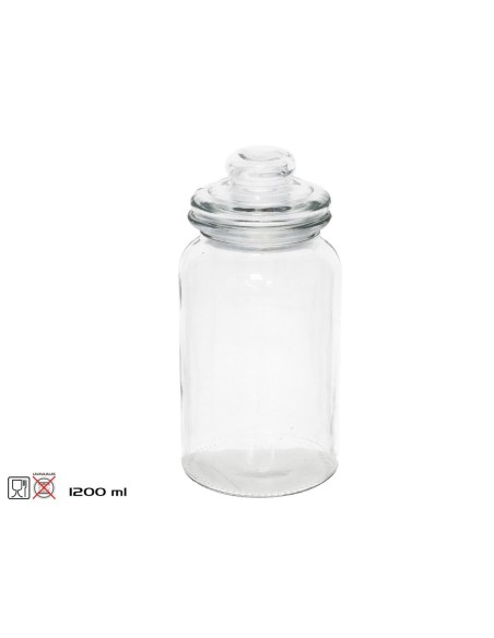 TARRO C/ TAPA CRISTAL MARTA 1200ML