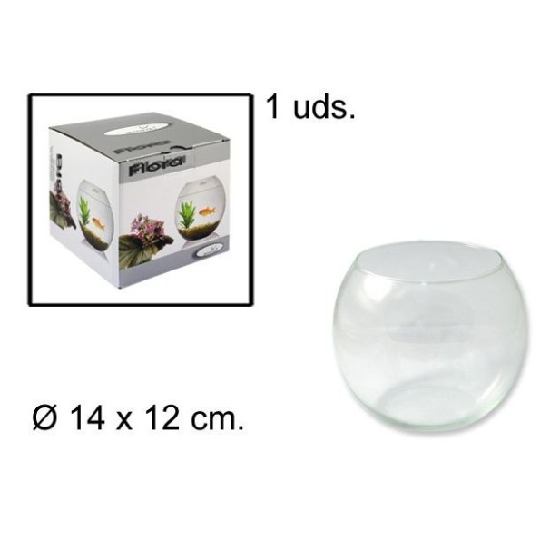 PECERA CRISTAL 14CM CAJA REGALO