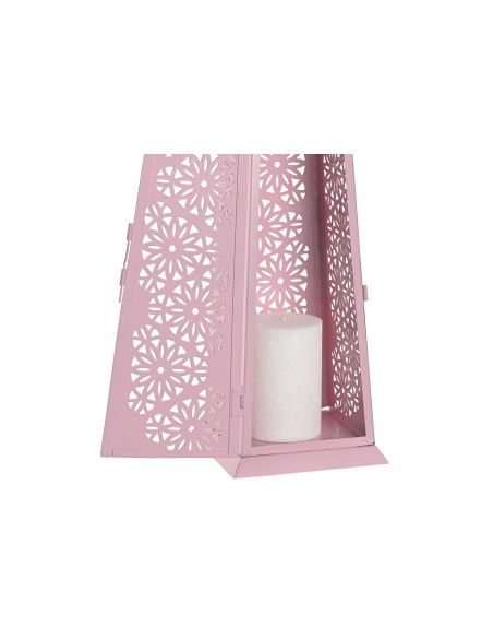 FAROLA METAL 13X13X43 4 SURT COLORES PASTELES