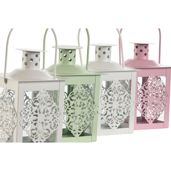 FAROLA HIERRO CRISTAL 8X8X12 4 SURT.