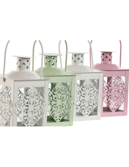 FAROLA HIERRO CRISTAL 8X8X12 4 SURT.