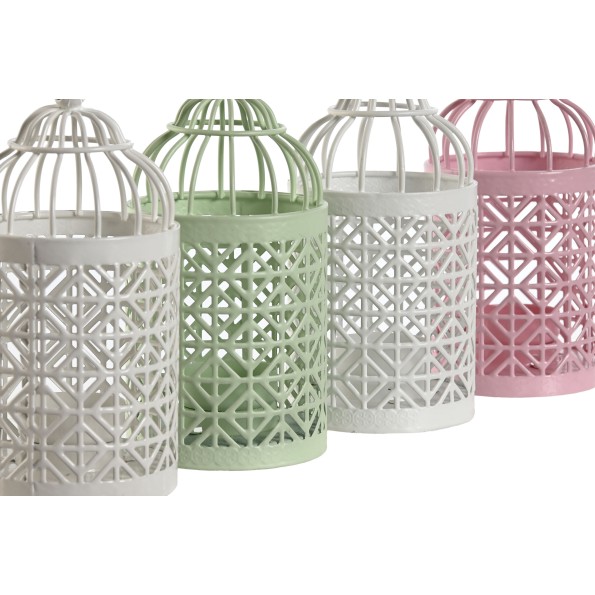 FAROL  HIERRO 8X8X15 JAULITA 4 SURT PASTELES