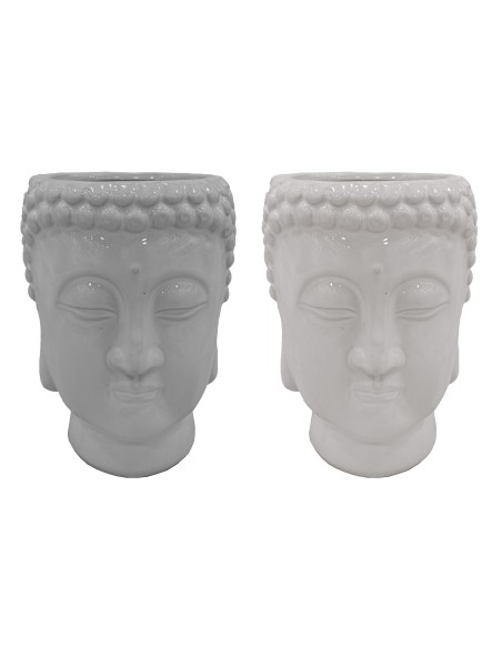 MACETERO CERAMICA 14X14X20 CARA BUDA 2 SURT.