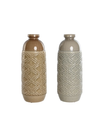 JARRON CERAMICA 17X17X44 ROMBOS 2 SURT.