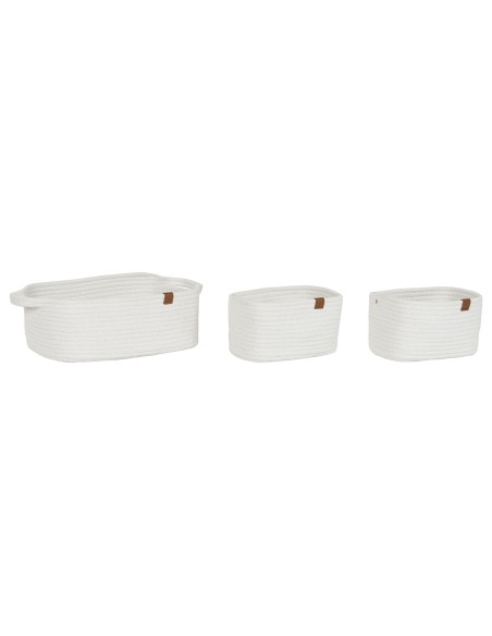 CESTA SET 3 ALGODON 33X23X13 BLANCO