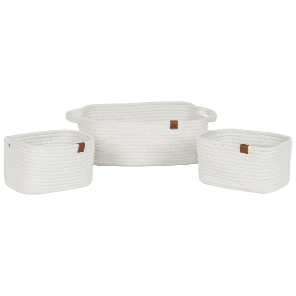 CESTA SET 3 ALGODON 33X23X13 BLANCO