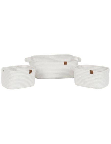 CESTA SET 3 ALGODON 33X23X13 BLANCO