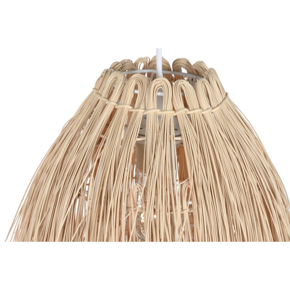 LAMPARA TECHO RATAN 34X34X65 HECHA A MANO NATURAL