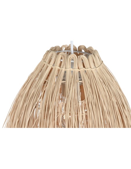 LAMPARA TECHO RATAN 34X34X65 HECHA A MANO NATURAL
