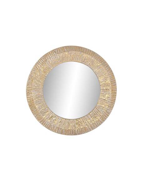 ESPEJO METAL CRISTAL 78X4X78 DECAPE DORADO