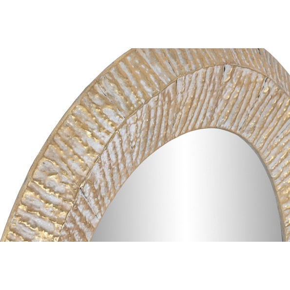 ESPEJO METAL CRISTAL 78X4X78 DECAPE DORADO