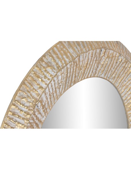 ESPEJO METAL CRISTAL 78X4X78 DECAPE DORADO