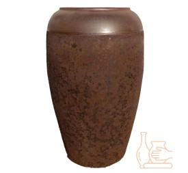 JARRON CERAMICA 16X16X31 SIMIL OXIDO MARRON