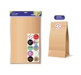 SOBRE PAPEL KRAFT 10 UND + ADHESIVOS 30X8X47CM
