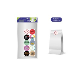 SOBRE PAPEL BLANCO 10UND + ADHESIVOS 19X6X36CM