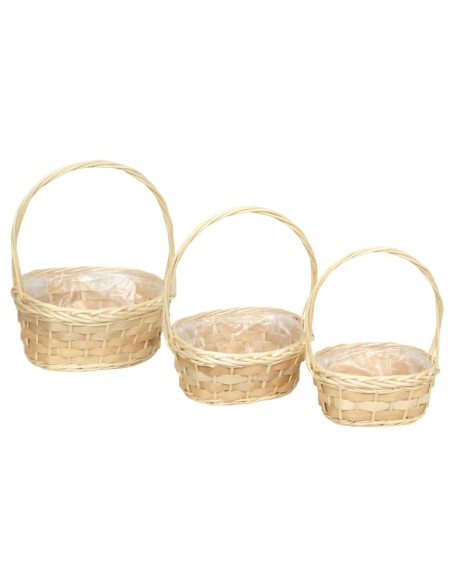 SET 3 CESTAS ASA COLOR NATURAL P.23X16H13/33 GR.33X25H16/40
