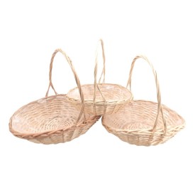 SET 3 CESTAS OVALADAS MIMBRE NATURAL P.36X30H14/34 GR.47X38H15/40