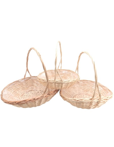 SET 3 CESTAS OVALADAS MIMBRE NATURAL P.36X30H14/34 GR.47X38H15/40