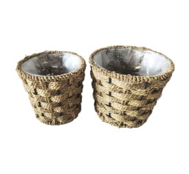 SET 2 MACETEROS FIBRA NATURAL  PD16 H15-GR D20H16