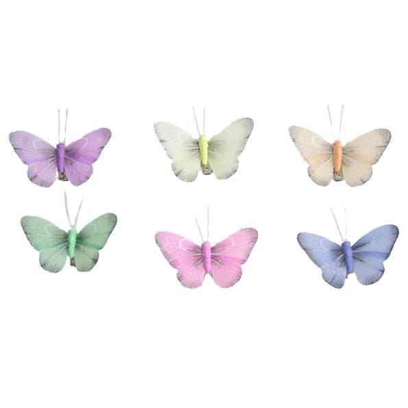 MARIPOSAS COLORES PASTEL 6 MIX COL CM 7 PICK  12