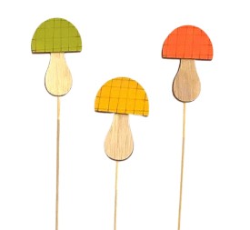 PICK S/12 SETAS COLORES 3 MIX  CM 4.5 H40