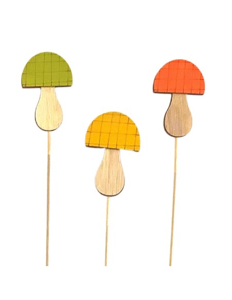 PICK S/12 SETAS COLORES 3 MIX  CM 4.5 H40