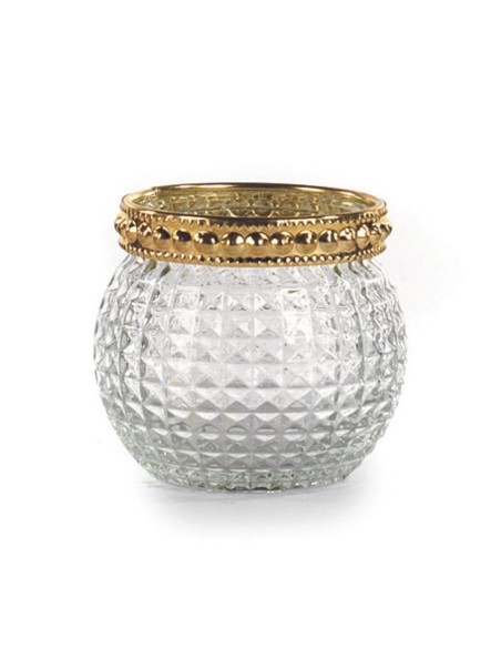 PORTAVELA REDOND OBORDE MET.ORO D. 6,5 H5,5 TRASP